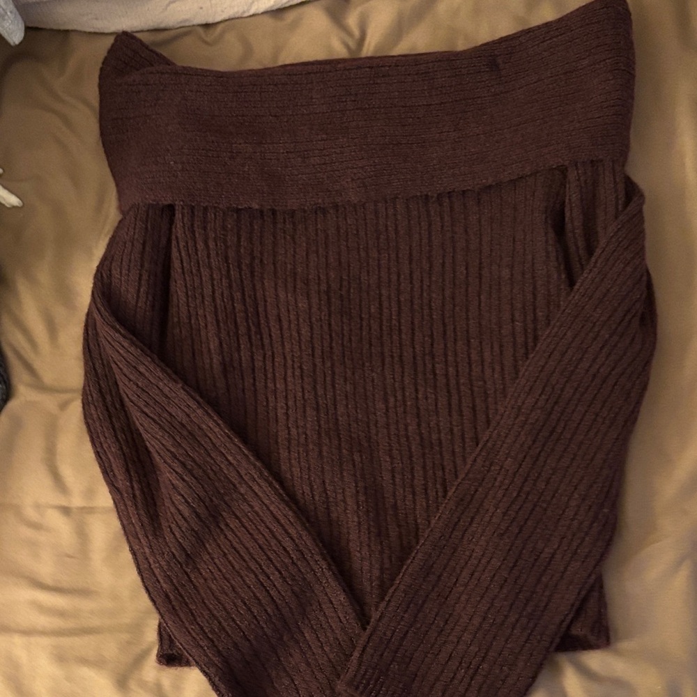 Plum Purple Off the Shoulder Sweater